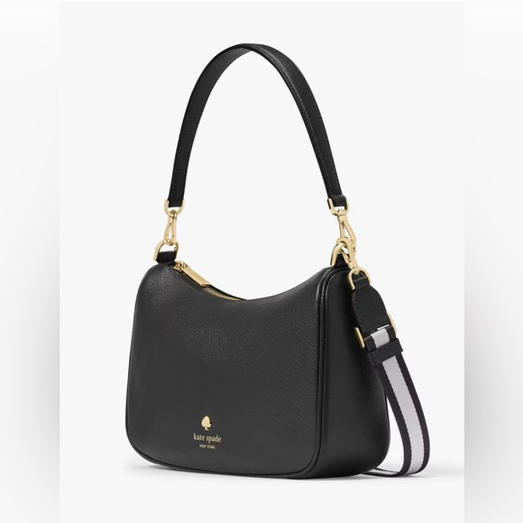 **NWT** KATE SPADE Black Emma Medium Convertible Shoulder Crossbody Bag w/ Pouch - Picture 4 of 8